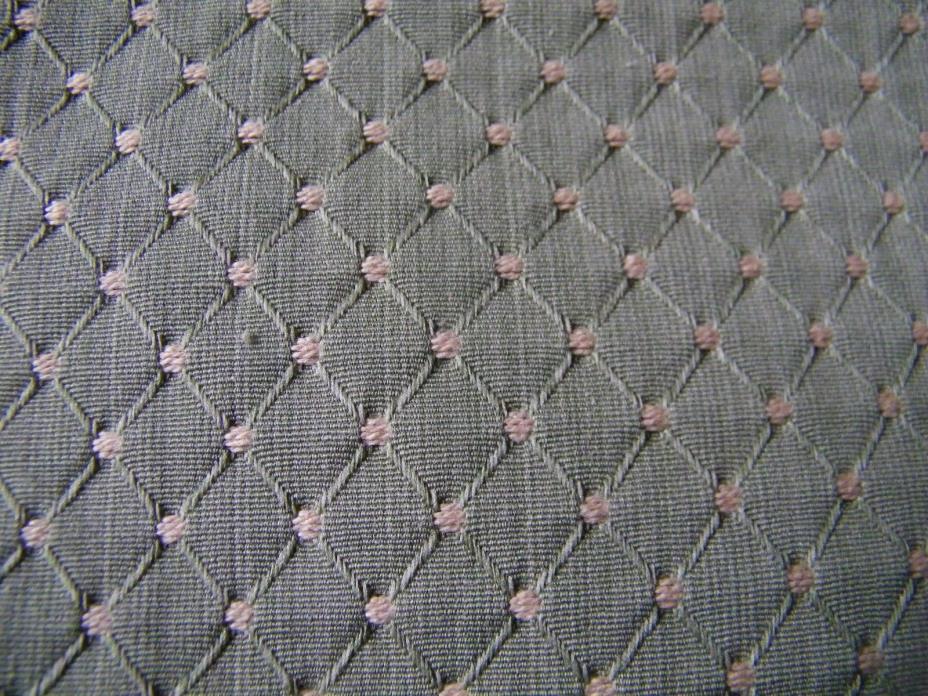 Green w/ Gold Dot Upholstery Fabric Criss Cross Design 2 yd., 12 in. x 54