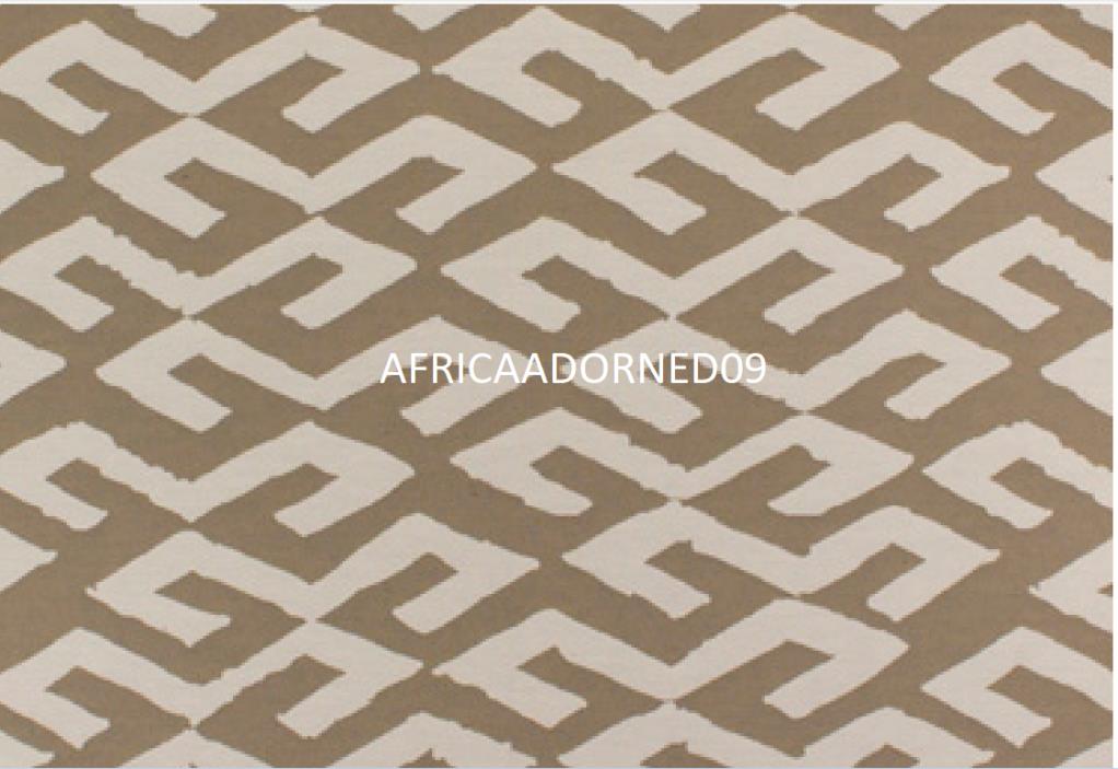 G2Y AFRICAN INSPIRED ETHNIC CHIC IKAT MOTIF  UPHOLSTERY FABRIC 5 YARDS DRIFTWOOD