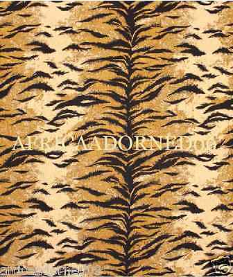 6M6B  ETHNIC CHIC WOVEN ANIMAL TIGER SKIN CHENILLE UPHOLSTERY FABRIC 10YARDS