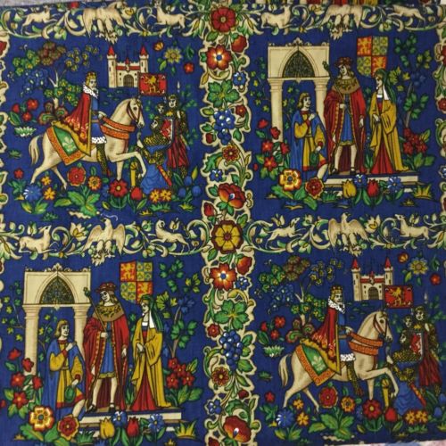 Vintage Fabric by House N Home Screen Print Medieval Camelot - 10 yds x 4 yds