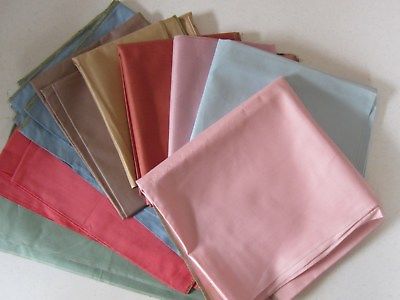 Lot 9 New Large Vintage Upholstery Drapery Fabric Samples Solid Colors