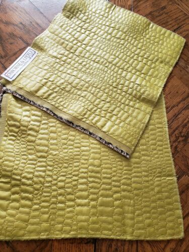 (2) OSBORNE & LITTLE Fabric Remnants - MABULA 04 - Faux Crocodile - FRANCE  $324