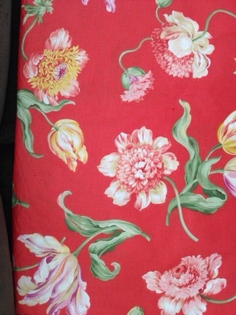Brunschwig & Fils TULIPA Royal Botanic Kew Cotton Chintz Fabric 10-1/4 yards