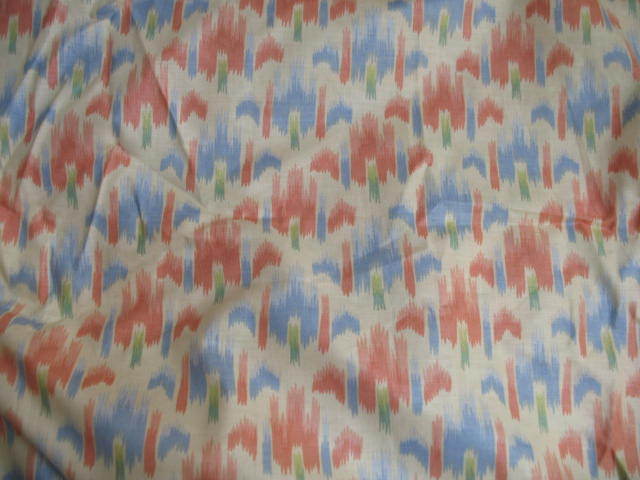 Waverly-Schumacher -Gibson -ScreenPrint Vat Dyes - Scotchguard -Ikat 9 yds 54