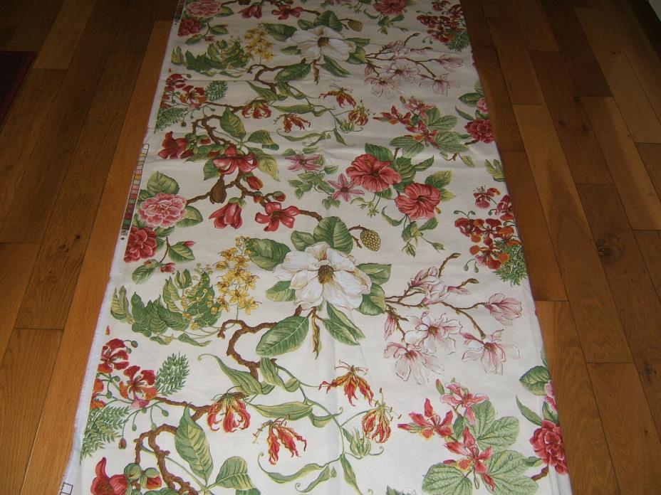 BRAEMORE DESIGN SCREEN PRINT FLORAL FABRIC 53 INCHES LONG  54 WIDE VAT COLORS  N