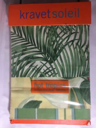 Kravet soleil Basics~Fabric Swatches Sample Book Library Sunbrella Hot Tropics