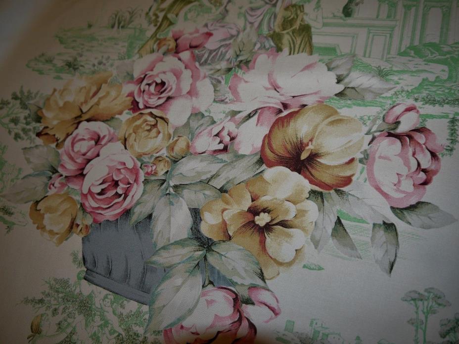 14 yd Vintage Les Fleurs De Joux Printed Fabric Italy by Ratti Exclusive Baker
