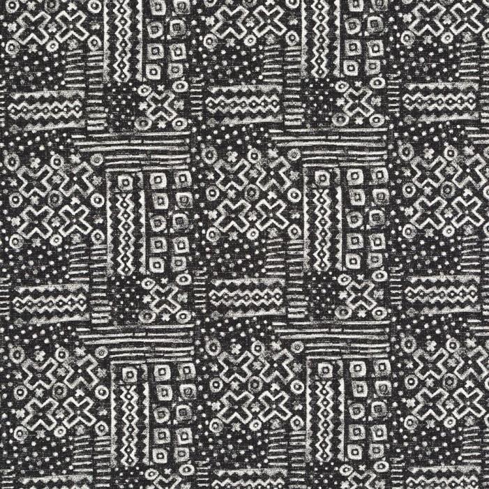 S4R AFRICAN INSPIRED MUD CLOTH WOVEN UPHOLSTERY FABRIC BLACK BTY 55