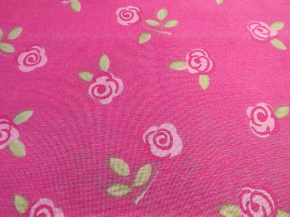 DISNEY BLOUSON VALANCE HOT PINK WITH ROSES 84W X 17.5