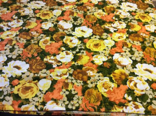 Vintage 5th Avenue Design Inc Floral Print HEAVY Fabric 60”x49” NEW
