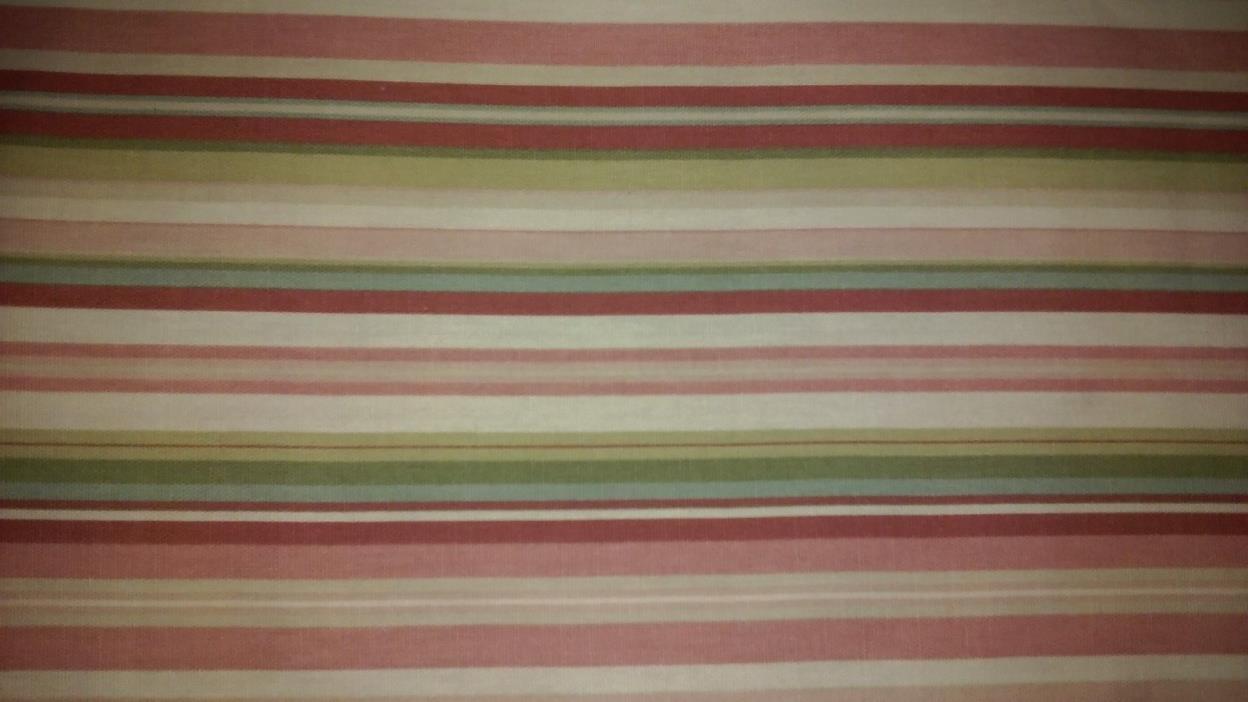 1 YARD BEACH UMBRELLA HOME SEASONS STRIPED UPHOLSTERY FABRIC - 36 X 44 - NEW