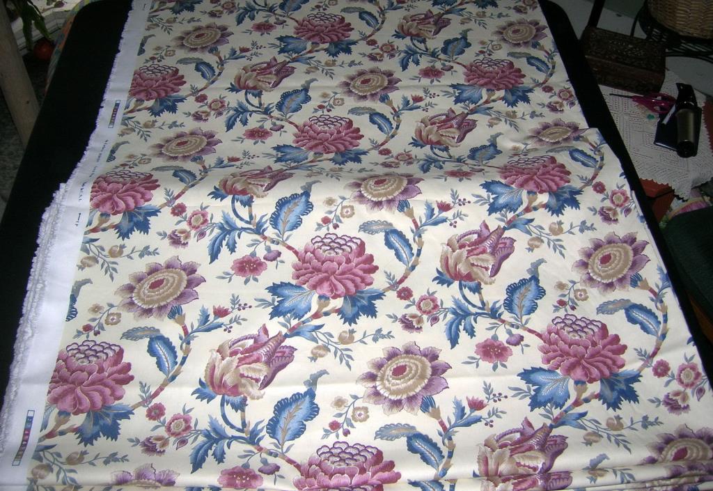 9 Yards Vintage Horizon Exclusive Screen Print Drapery/Upholstery Fabric