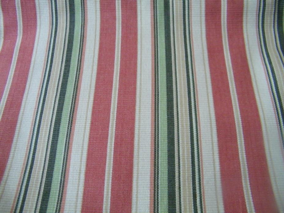2 Yd. Coral, Ivory, Green, Beige Upholstery Fabric Sturdy 55