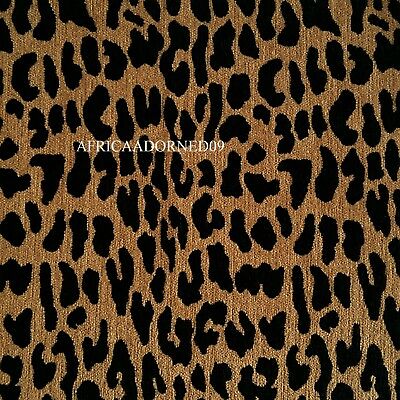 6M2B  ETHNIC CHIC WOVEN ANIMAL SKIN CHENILLE UPHOLSTERY FABRIC BTY MULTI BLK