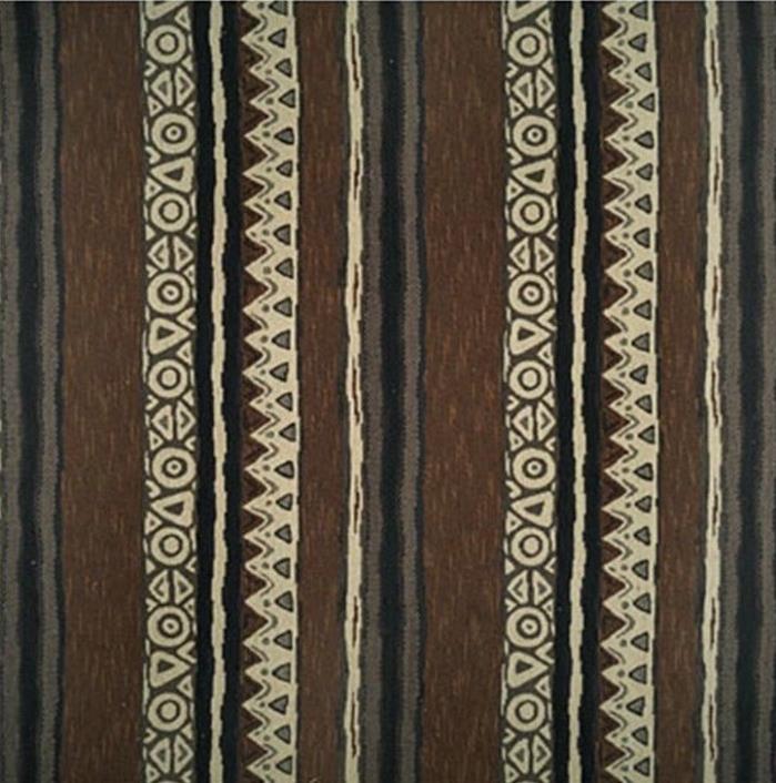 AFRICAN INSPIRED MUD CLOTH HEAVY WEIGHT CHENILLE UPOLSTERY FABRIC 5 YARDS BROWNS