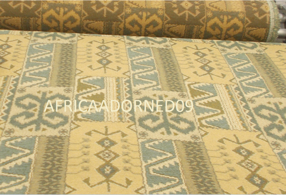 EXOTIC AND ETHNIC CHIC  KILIM VERY HEAVY WEIGHT UPHOLSTERTY FABRIC 5 YARDS TURQU