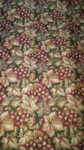 Mill Creek Fabrics Screen Print Zepel 3 1/2+ Yards Grapes And Leaves