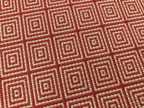 Perennials Outdoor Geometric Upholstery Fabric- Origami Temple Red 2.0 yd 770-97