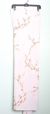 Vintage Floral Curtain Linen Fabric Birds Lovebird Asian Style Tree Branch 65x92