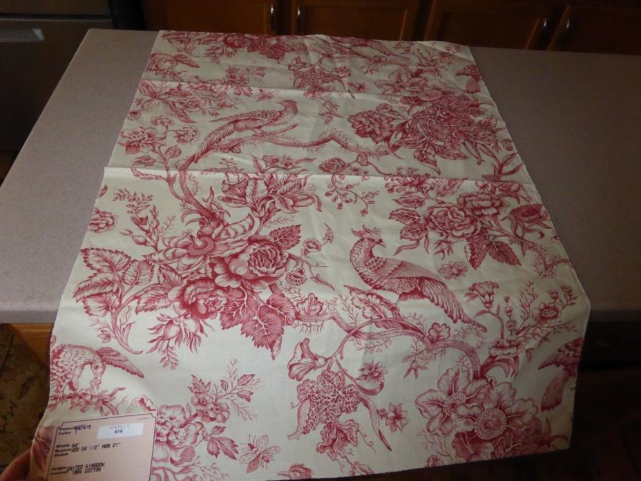 Designer Fabric Sample United Kingdom 100 % Cotton  36x26