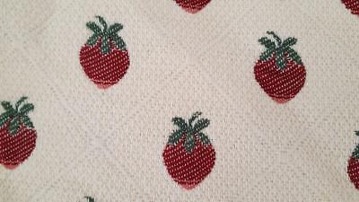 1 STRAWBERRY TAPESTRY FABRIC REMNANT 21