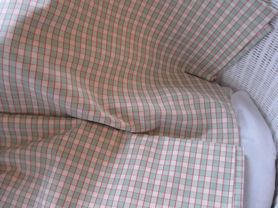 Green Checked Upholstery Fabric~ Price Reduced