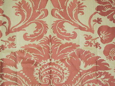 Schumacher RENZO DAMASK Silk Fabric Upholstery Remnant 26 x 26