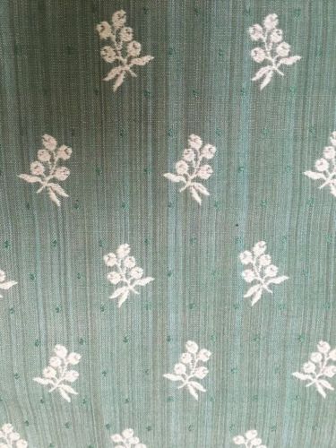 Stroheim 7 Yards Upholstery Fabric Green Yellow Sprigged Floral Jacquard $400