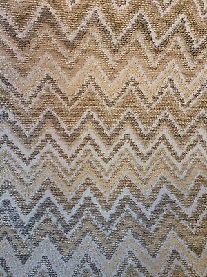 KRAVET Chevron zig zag woven taupe cream grey indoor/outdoor 3+ yards + remnant