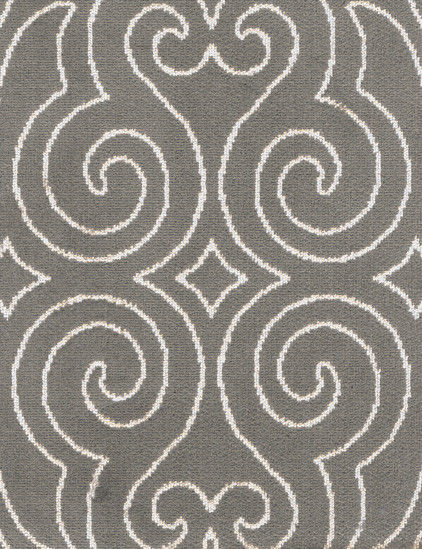 P9Q9 ELEGANT AND EXQUISITE  SCROLL VELVET UPHOLSTERY FABRIC 5 YARDS GREY
