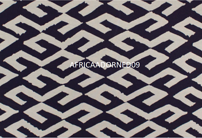 K24Y AFRICAN INSPIRED ETHNIC CHIC MOTIF UPHOLSTERY FABRIC 5 YARDS BLUE