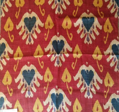 Andrew Marten Giza Ikat Fabric Remnant In Red