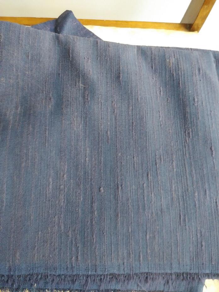 Upholstery Fabric Remnant Navy Blue 1 1/2Yd x 65