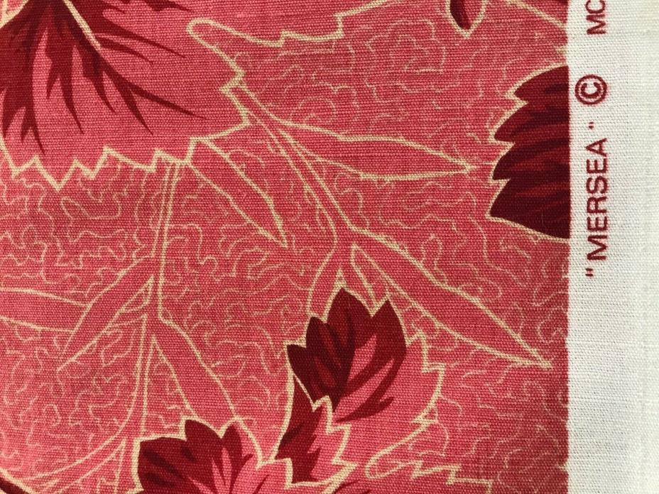 Brunschwig ET & FilS Fabric 2.9YD MSRP $225/YD 'MERSEA' POMEGRANATE GRAPES TOILE