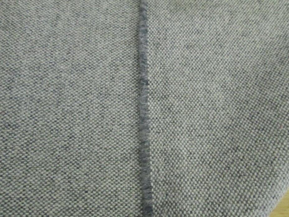2 & 1/3 YARDS X 54 INCHES WIDE OF A WOVEN GRAY AND WHITE UPHOLSTERY FABRIC NO BA
