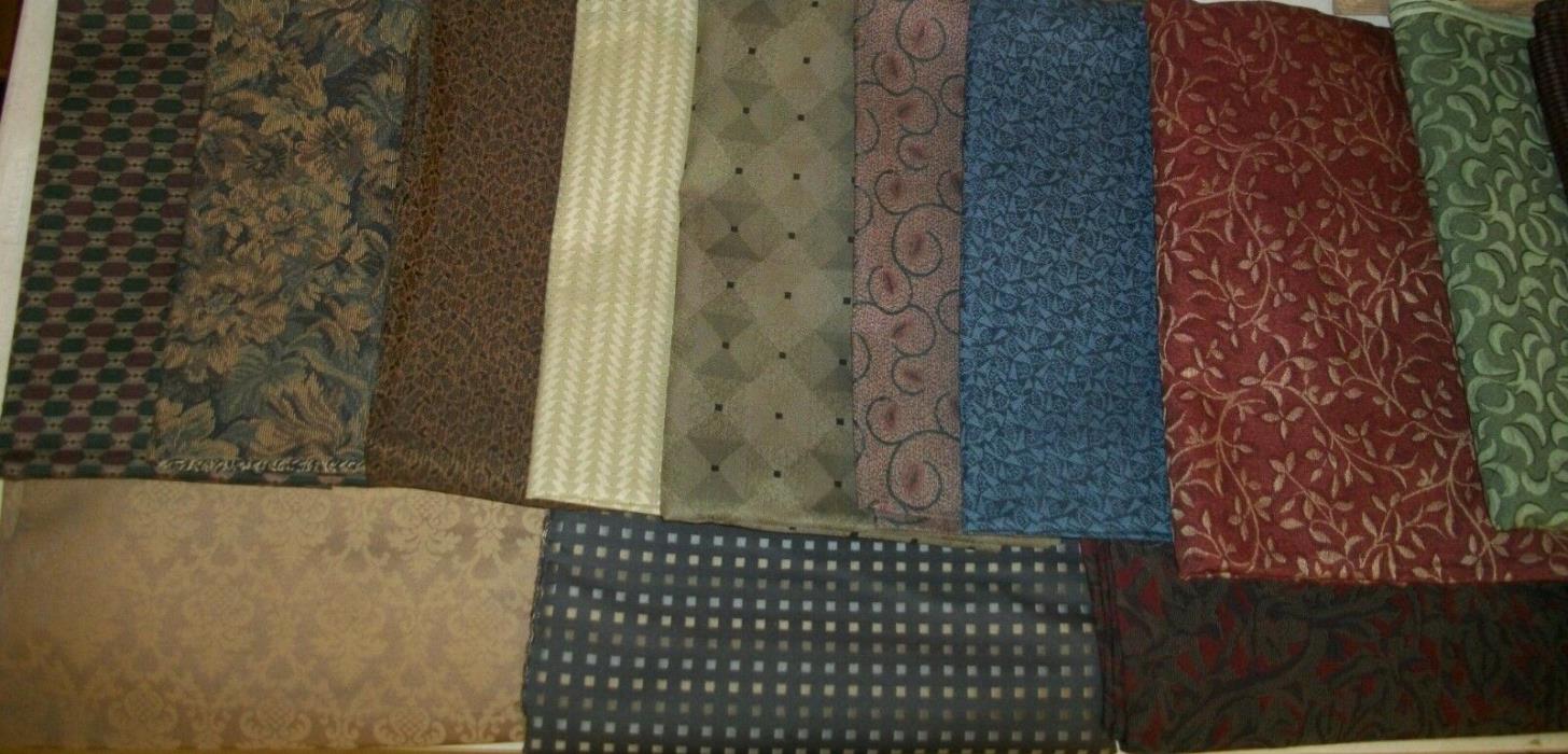 Upholstery Fabric Craft Lot 25 Pounds Unused Remnants - Great Patterns!
