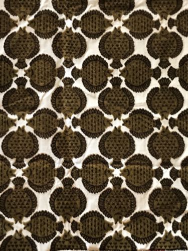 Clarence House Bronze ‘Rateau’ Velvet Fabric , Fish Pattern
