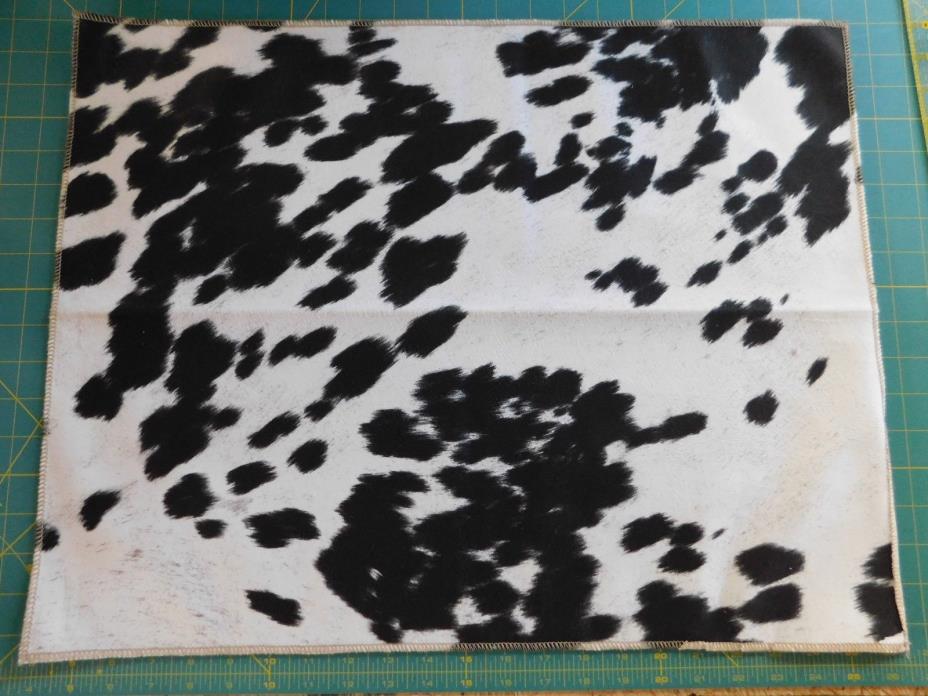 Upholstery Fabric Cow Print 100% cotton  approx 17 x 21