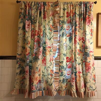 1 Custom Designed Decorator Floral Drapery Curtains