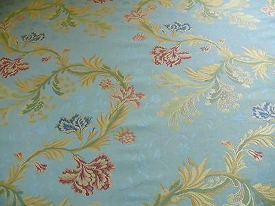OLD WORLD WEAVER FRENCH LACE CARNATION LAMPAS RED BLUE POWDER MSRP$328 BTY #938