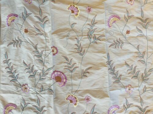 Embroidered Silk Fabric Remnant