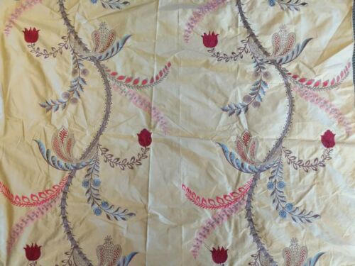 Sanderson Mereville Silk Blend Fabric Remnant in Old Gold/Claret