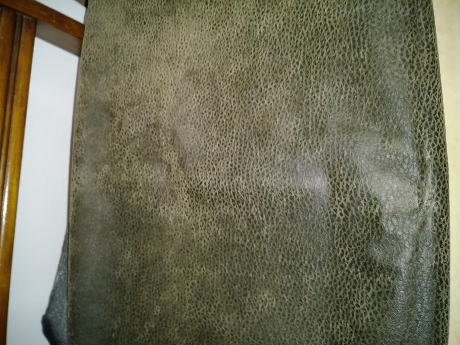 Faux Leather Upholstery Fabric Remnant 1+Yd x 56