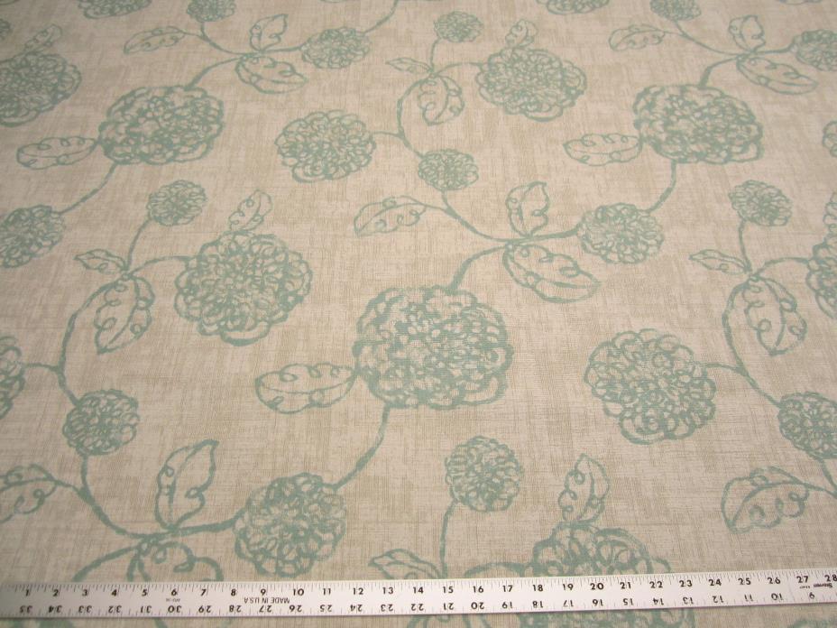 10 yards of Magnolia Home Fashions Adele Spa print drapery fabric r2994