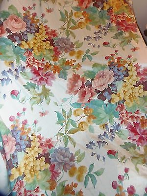 1- 13-Yds. NEW FABRIC Upholstery,Curtain Fabric Flowers & grapes DRAPES