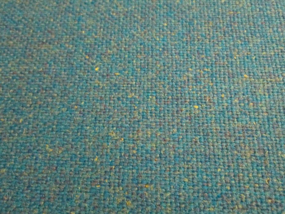 1 & 3/4 YARDS X 54 INCHES OF A ROBINS EGG BLUE TWEED WOOL BLEND UPHOLSTERY FABRI