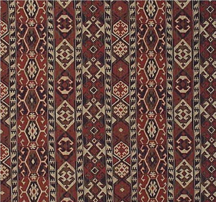 EXOTIC AND ETHNIC CHIC SOUTHWESTERN STRIPE KILIM UPHOLSTERTY FABRIC 5 YARDS RED