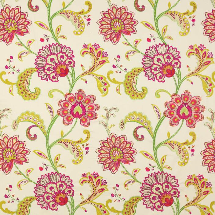MANUEL CANOVAS~SONA FLORAL WOVEN/EMBROIDERED UPHOLSTERY FABRIC 10 YARDS EPICE