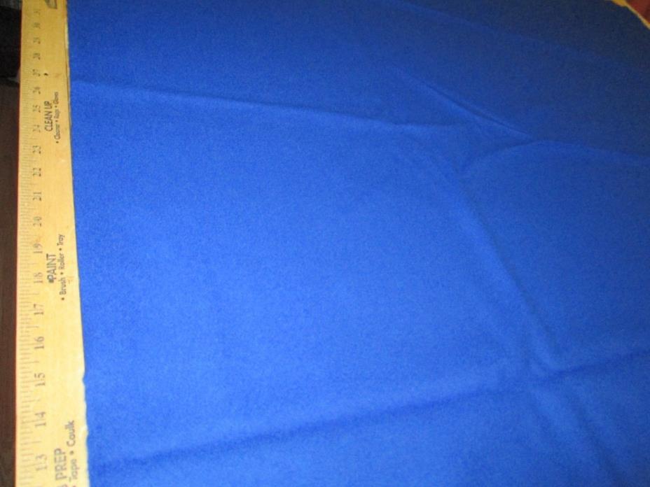 1 & 1/2 YARDS X 59 INCHES OF A ROYAL BLUE WOOL FELT UPHOLSTERY FABRIC