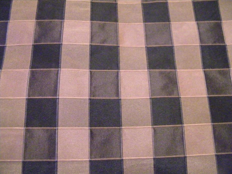 Black & Brown Checked TAFFETA Designer Fabric  1 Yd., 18 In.  x 57